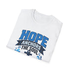 Hope Anchors the Soul T-Shirt — Christian Anchor Tee (Hebrews 6:19)