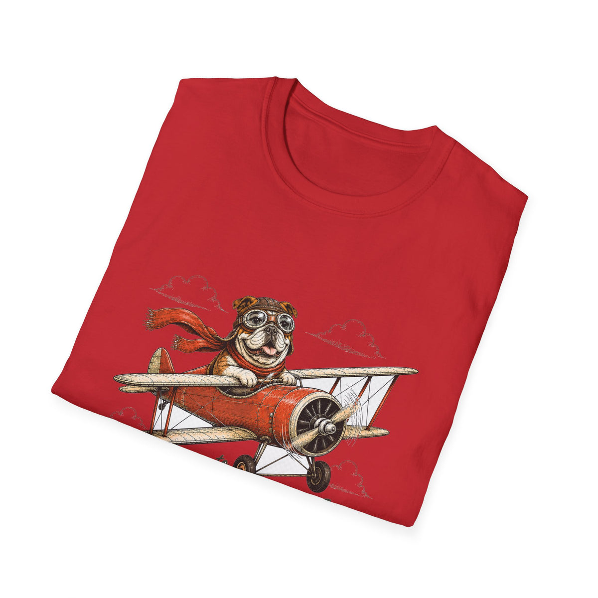 I’m Going to Church T-Shirt — Vintage Plane Pilot Dog Graphic Tee