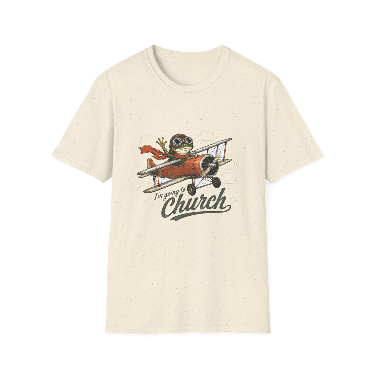Copy of Copy of I'm Going to Church T-Shirt — Vintage Pilot Bull Dog Graphic Tee