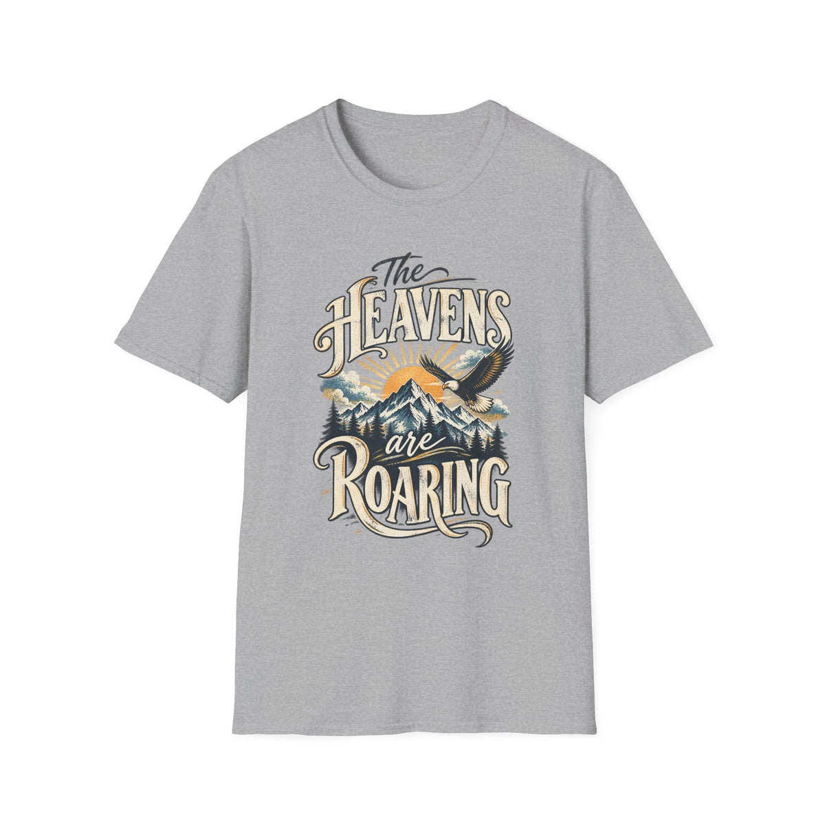 The Heavens Are Roaring Mountain Christian T-Shirt