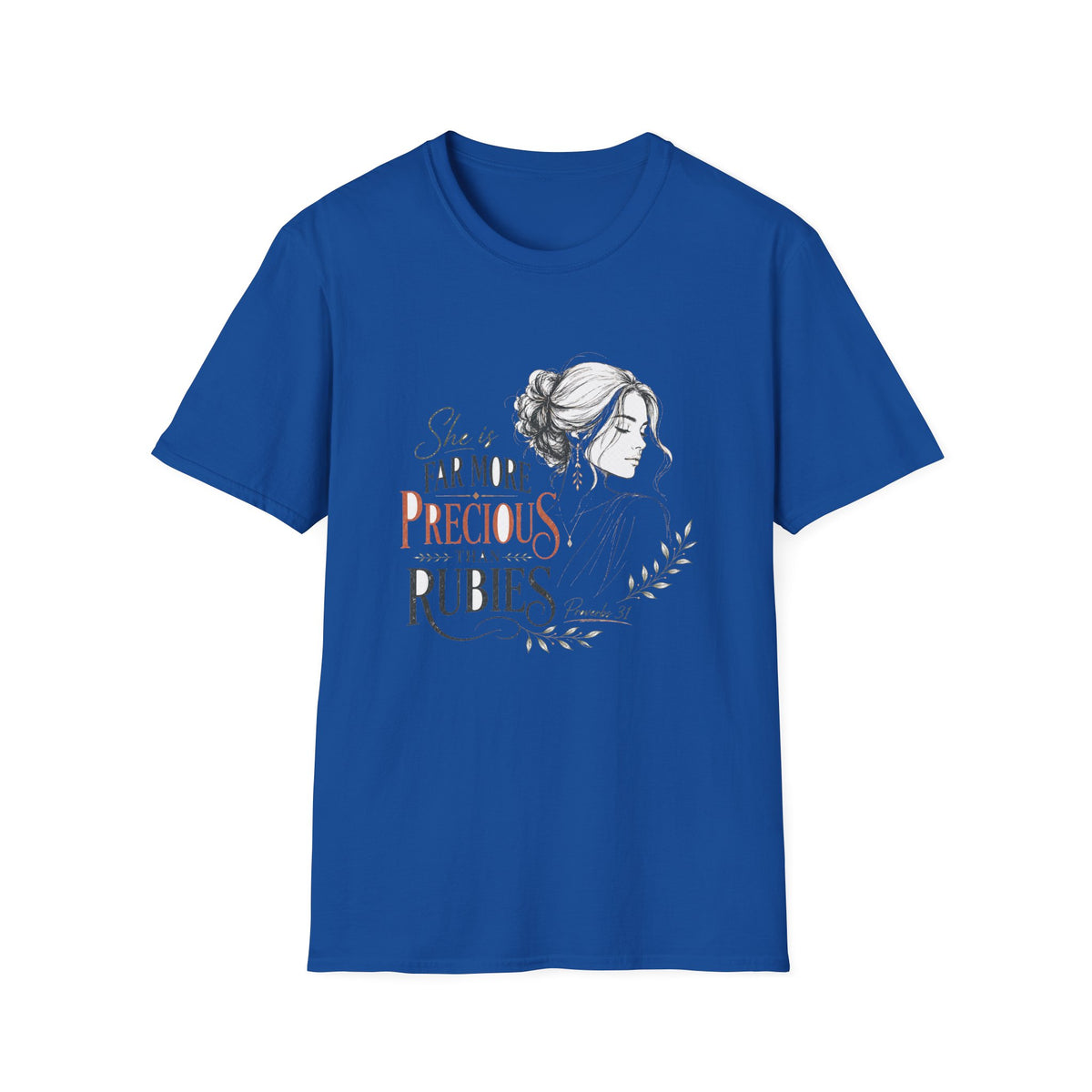 Precious as Rubies T-Shirt — She Is Far More Precious Faith Christian Tee