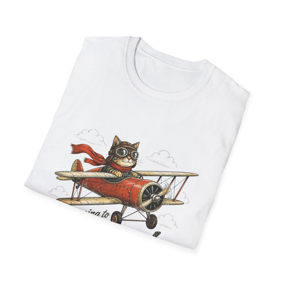 Cat Pilot Plane T-Shirt – I'm Going to Church Graphic Tee