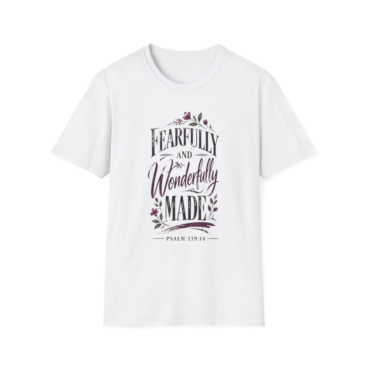 Fearfully and Wonderfully Made Inspirational Bible Verse T-Shirt