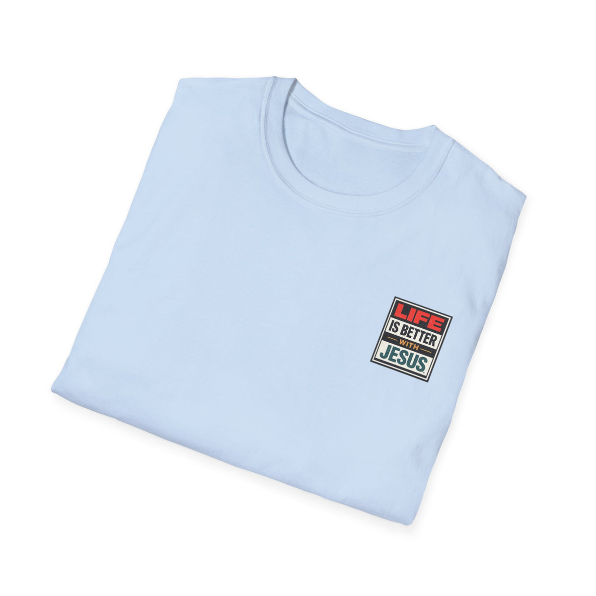 Christian Chest Patch T-Shirt — Live Better with Jesus Tee