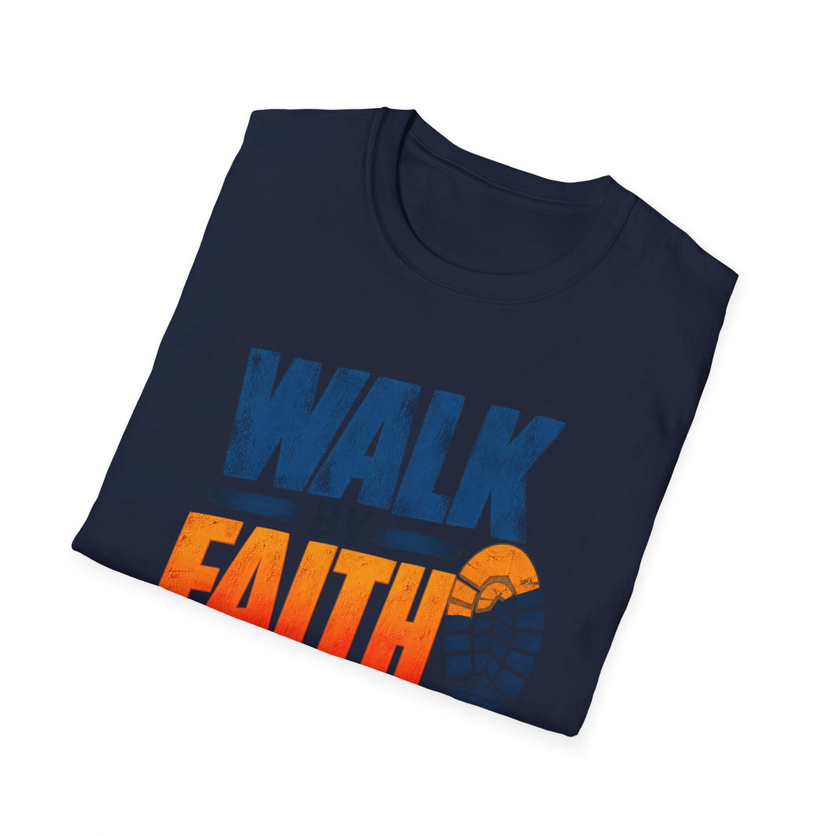 Walk by Faith T-Shirt – 2 Corinthians 5:7 Inspirational Christian Tee