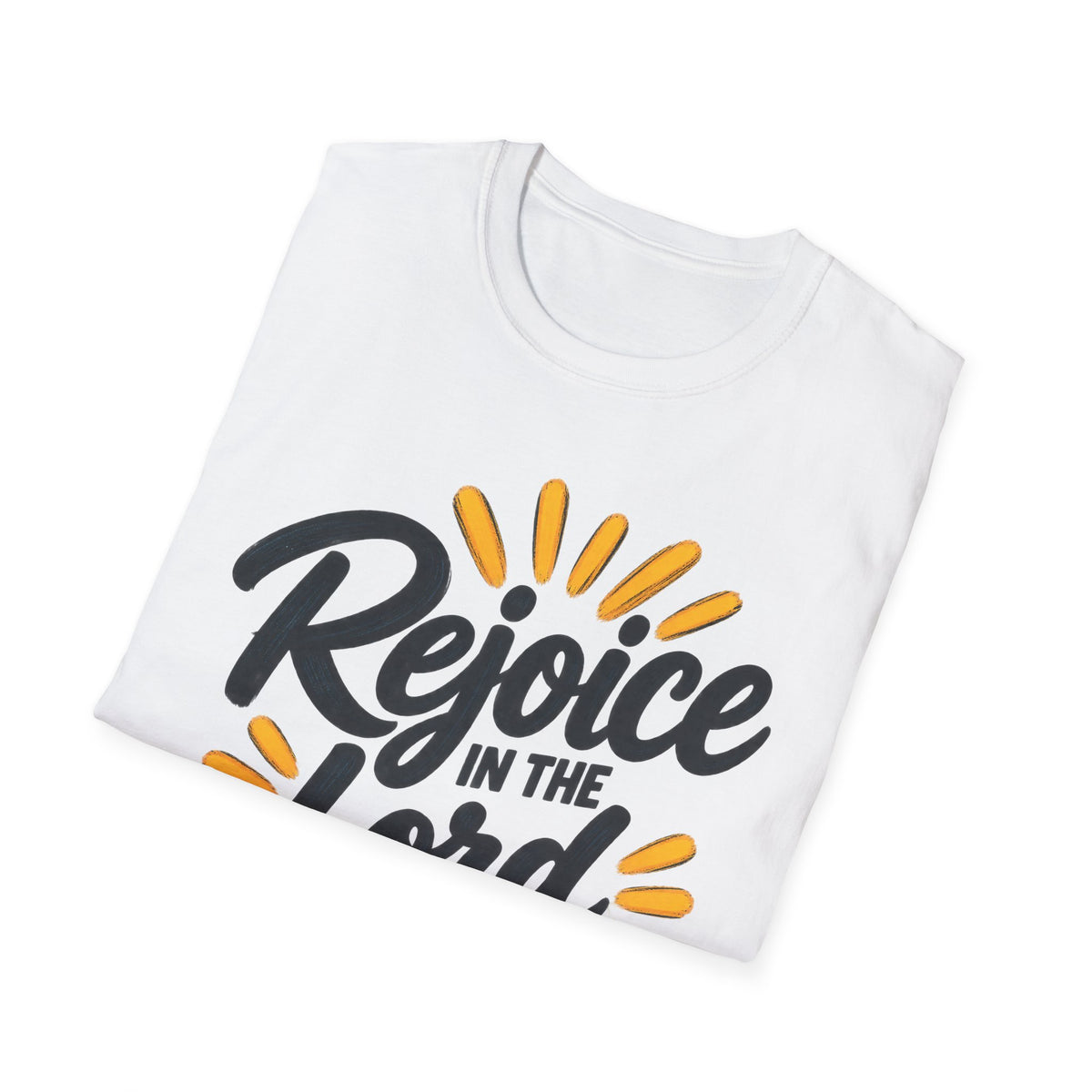 Rejoice in the Lord Always T-Shirt — Philippians 4:4 Christian Faith Tee
