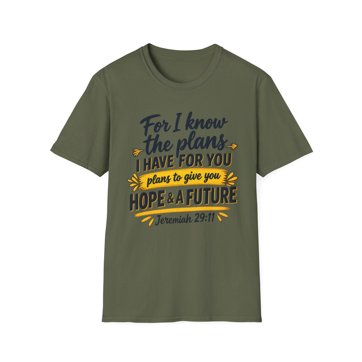 Jeremiah 29:11 Inspirational T‑Shirt — "For I Know the Plans I Have for You" Christian Faith Tee