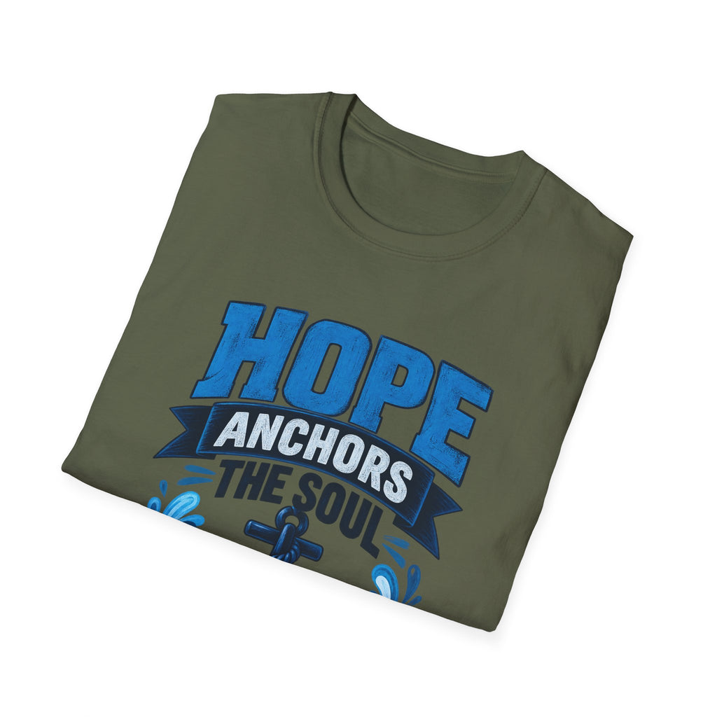 Hope Anchors the Soul T-Shirt — Christian Anchor Tee (Hebrews 6:19)