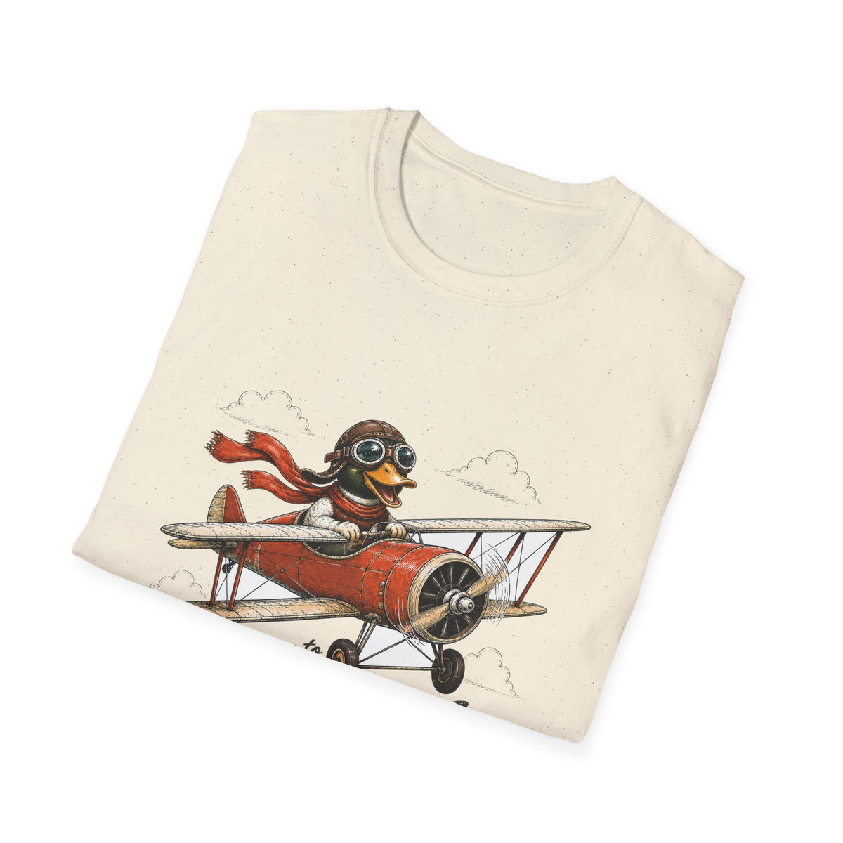 Duck Church bound Aviator T-Shirt — 'I’m Going to Church' Retro Plane Design