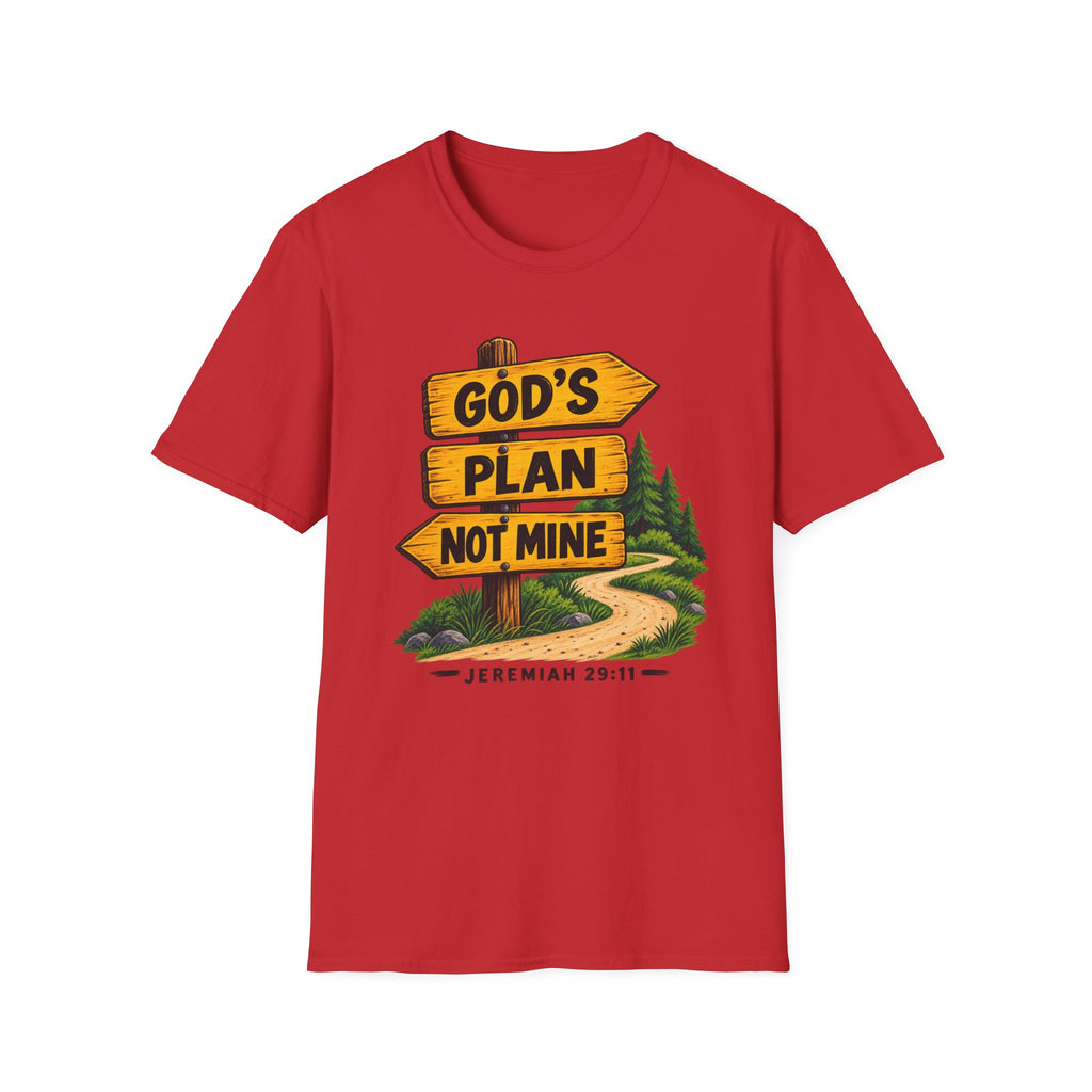 God's Plan Not Mine T-Shirt – Jeremiah 29:11 Christian Faith Tee