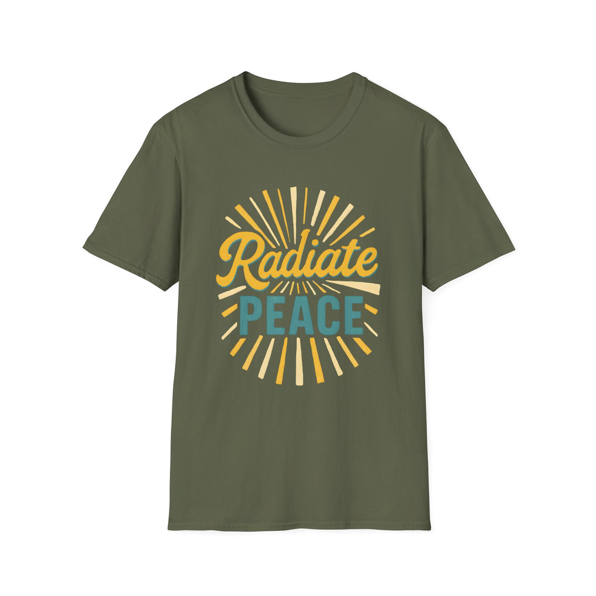 Radiate Peace T-Shirt — Sunshine Graphic Tee for Mindful Living