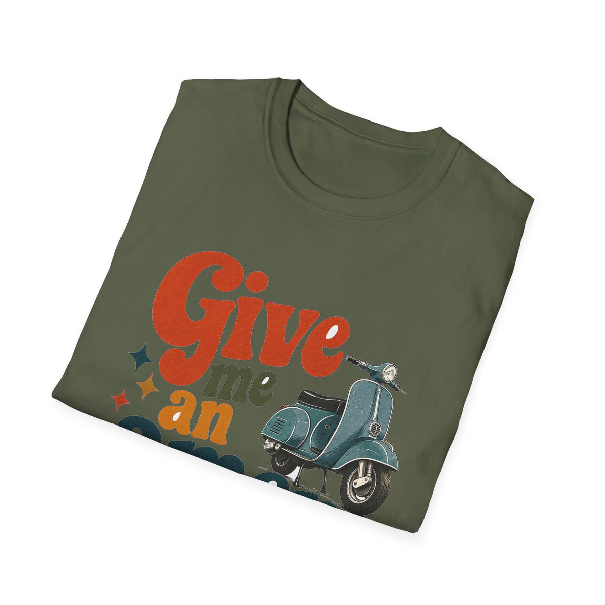 Give Me an Amen Graphic Scooter T-Shirt – Faith-Inspired Christian Retro Design