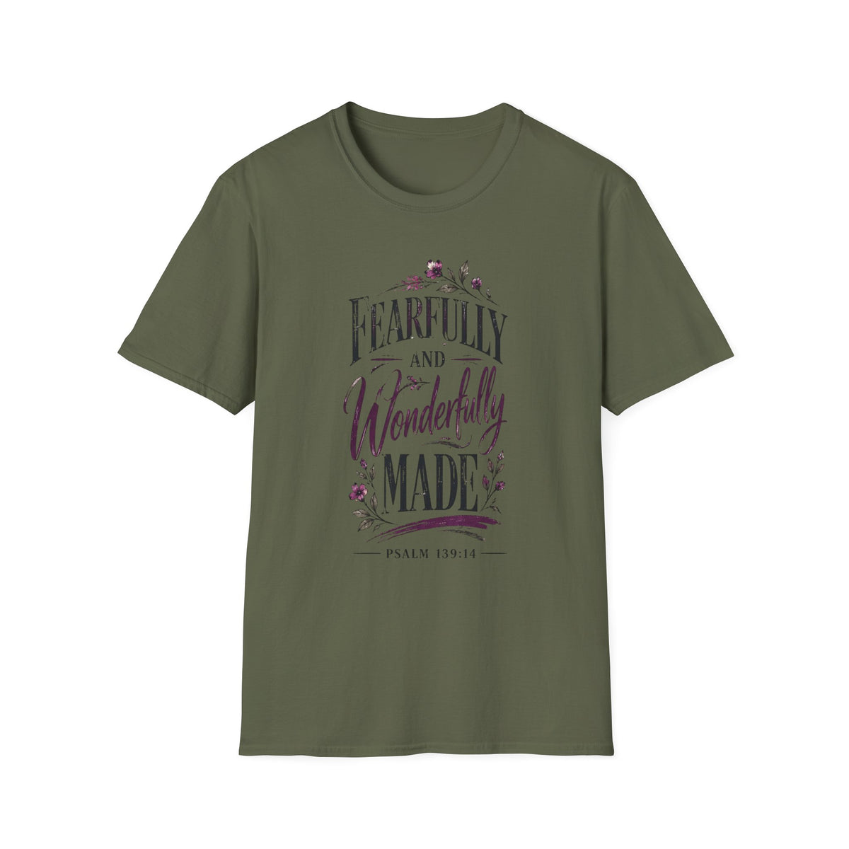 Fearfully and Wonderfully Made Inspirational Bible Verse T-Shirt