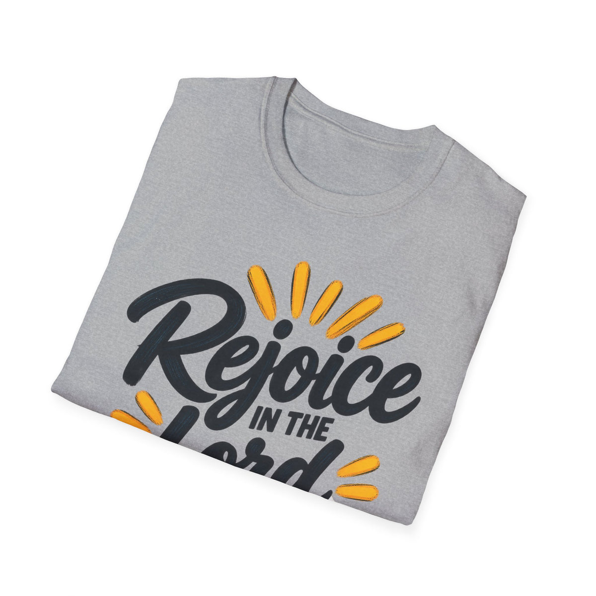 Rejoice in the Lord Always T-Shirt — Philippians 4:4 Christian Faith Tee