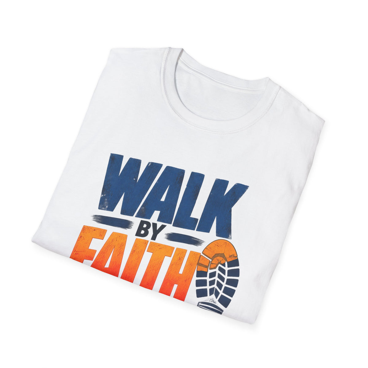 Walk by Faith T-Shirt – 2 Corinthians 5:7 Inspirational Christian Tee