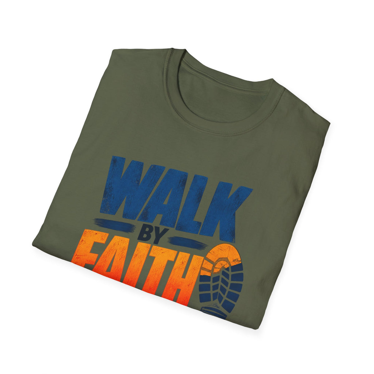 Walk by Faith T-Shirt – 2 Corinthians 5:7 Inspirational Christian Tee