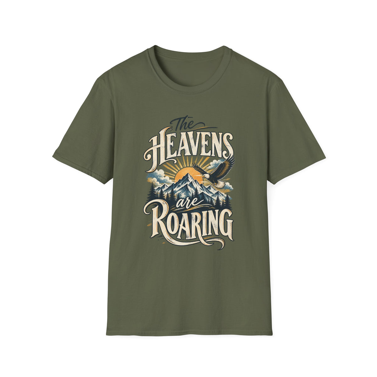 The Heavens Are Roaring Mountain Christian T-Shirt