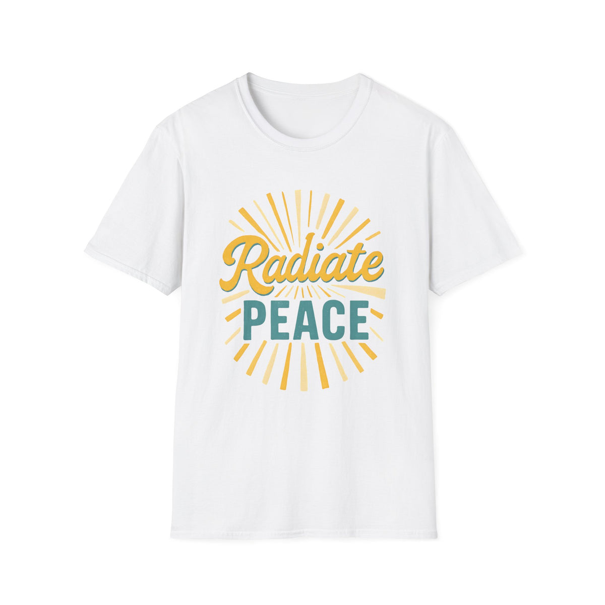 Radiate Peace T-Shirt — Sunshine Graphic Tee for Mindful Living