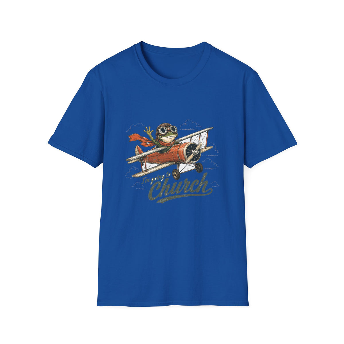 Copy of Copy of I'm Going to Church T-Shirt — Vintage Pilot Bull Dog Graphic Tee